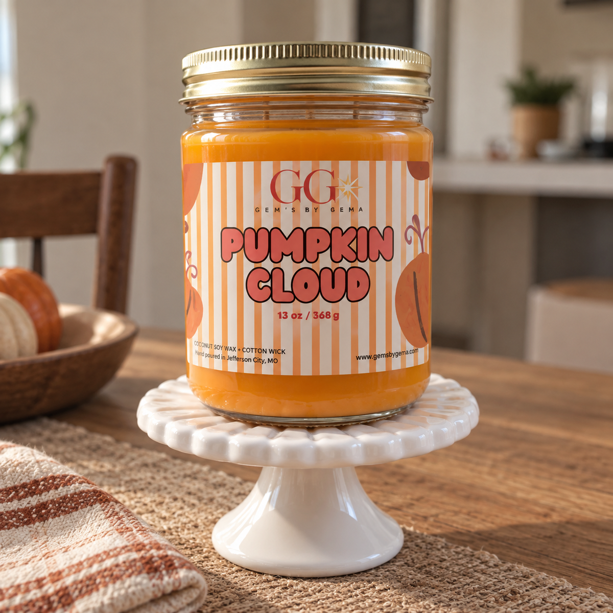 Pumpkin Cloud Candle