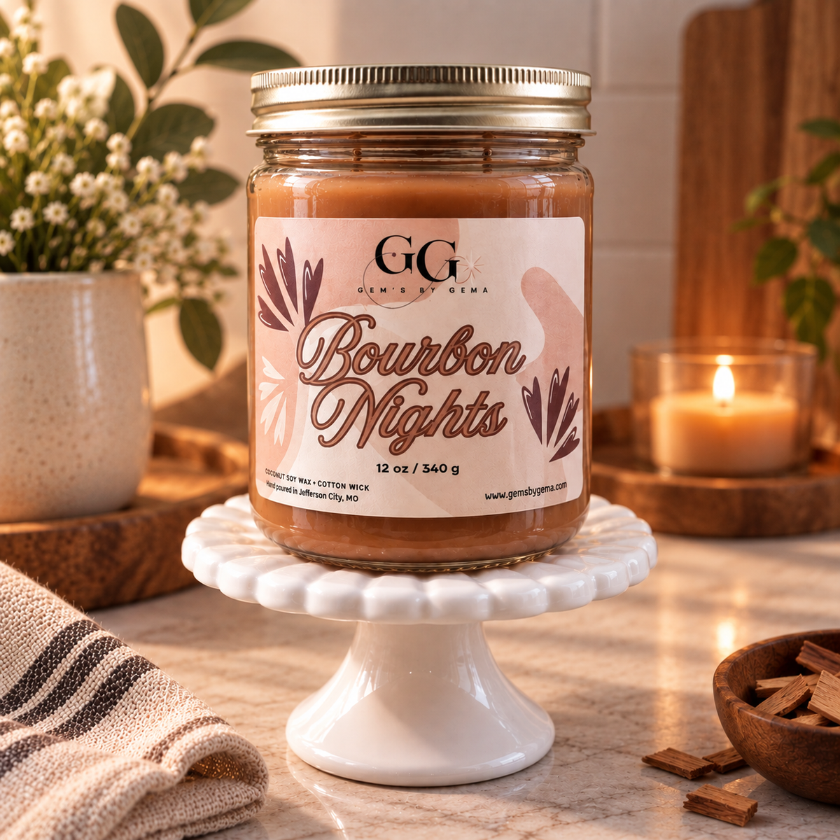 Bourbon Nights Candle